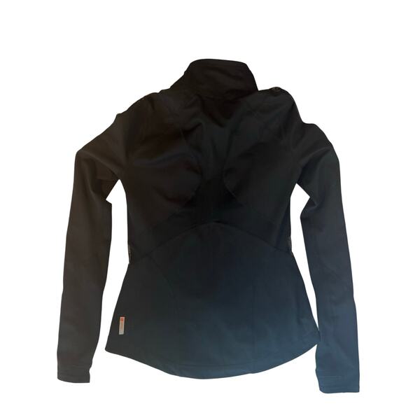 Zella Black Zip Track Jacket Women's Small Mesh Sleeve Stretch Activewear - Picture 3 of 10